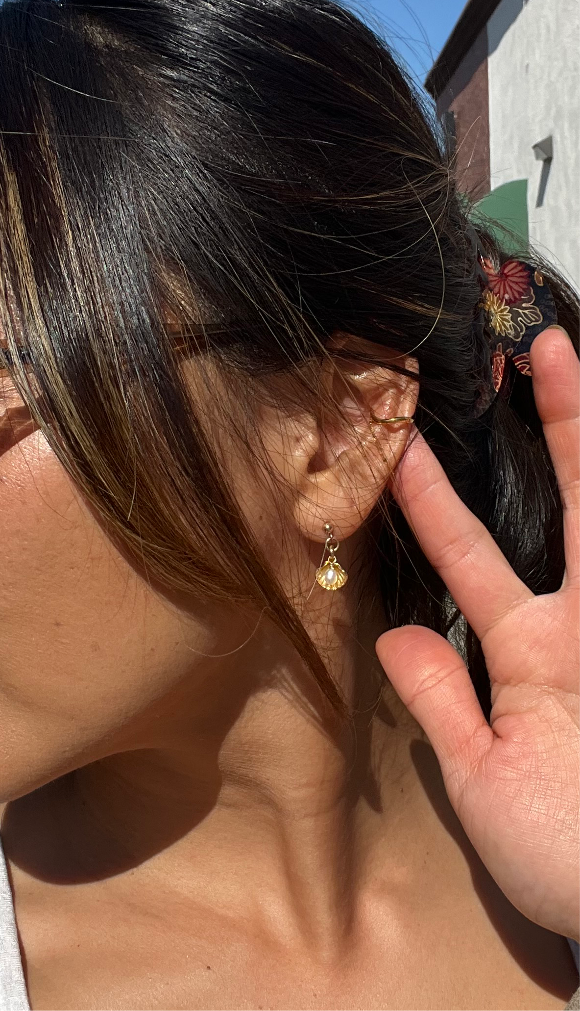 Pearl Shelley Earrings (Gold)