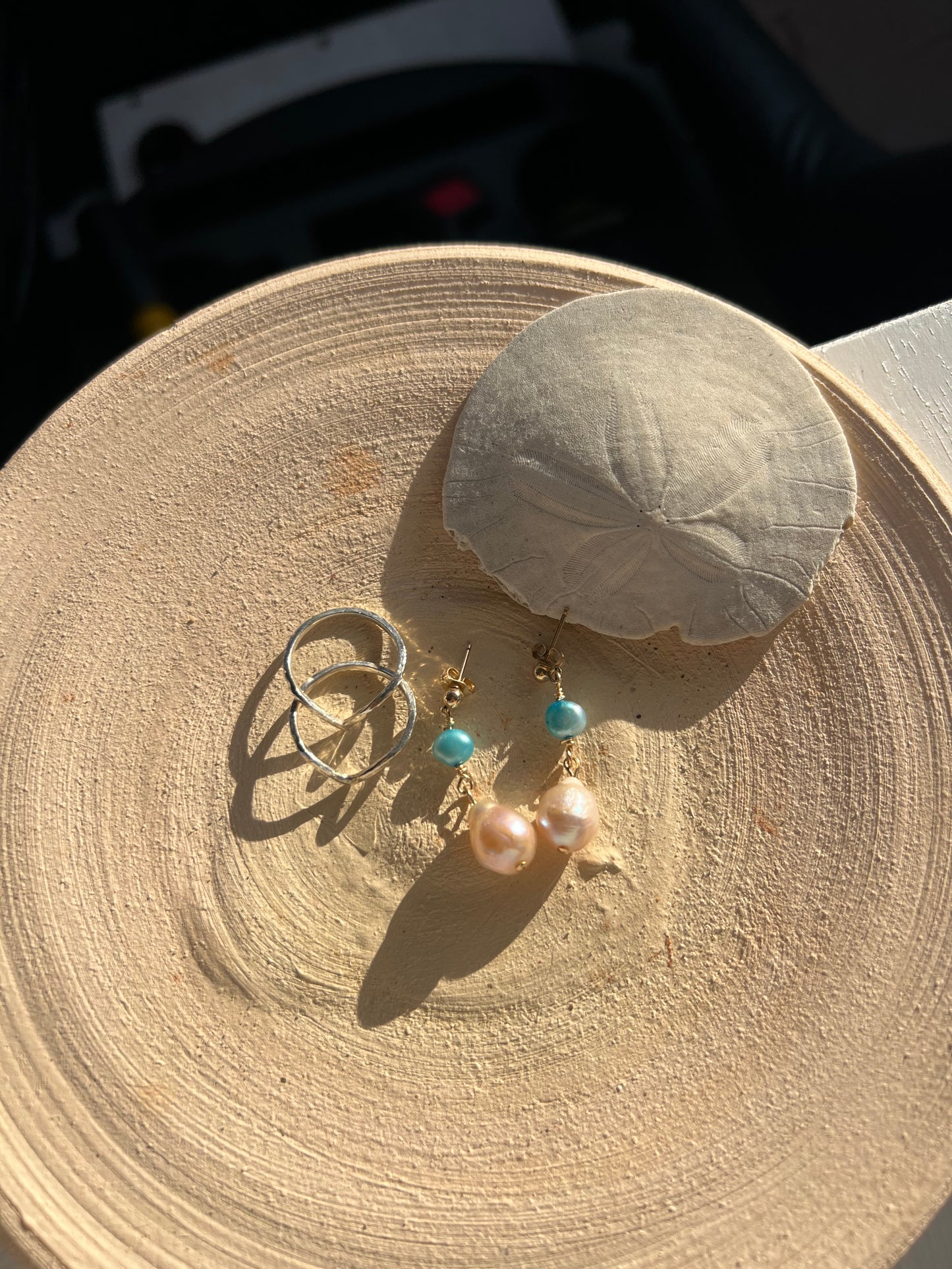 Azure Drop Pearl Earring