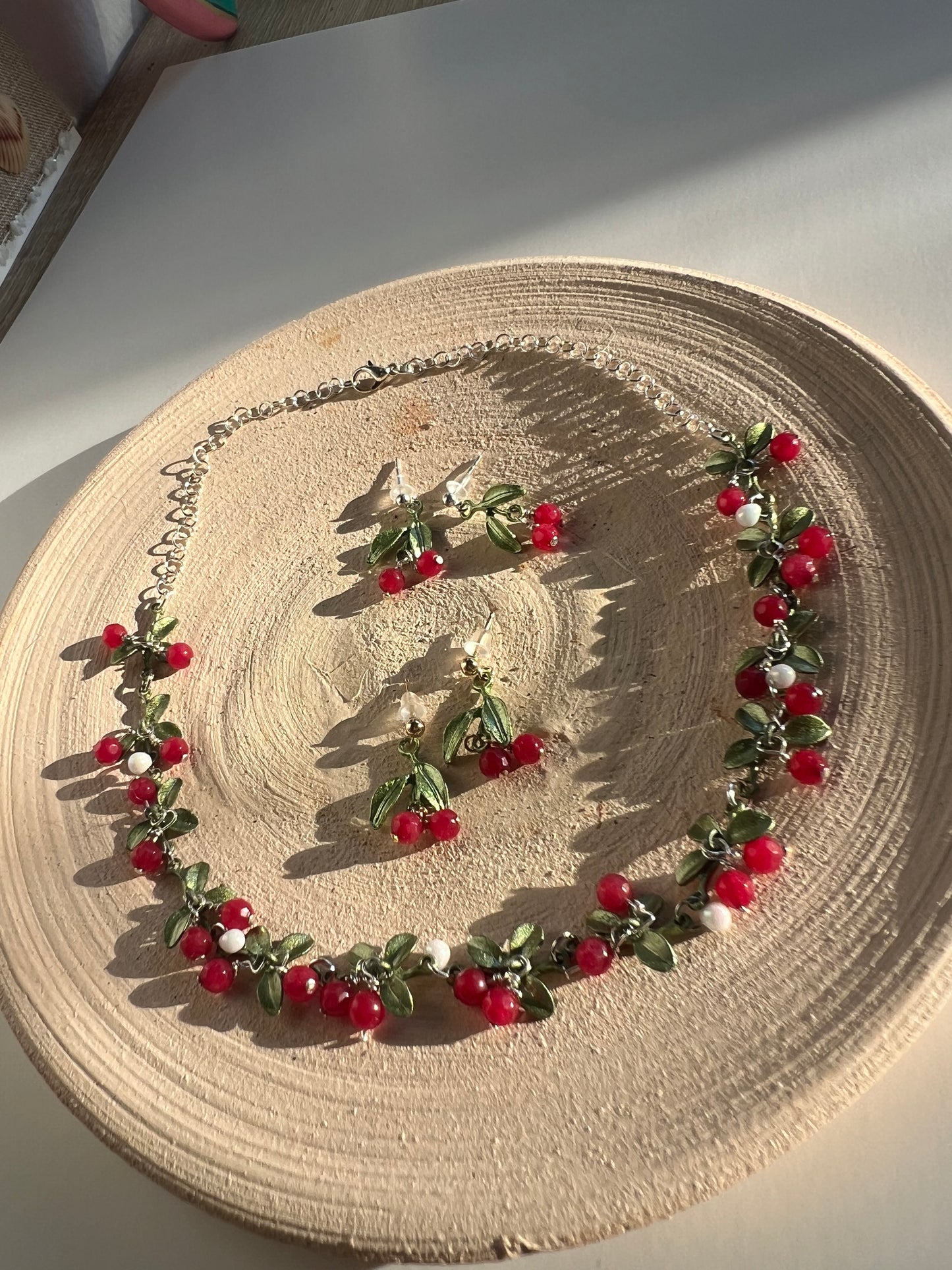 Cherry Me Earrings Silver Studs