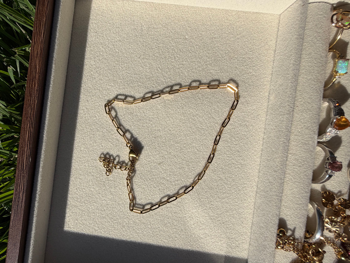 Mini Paper Clip Chain Anklet