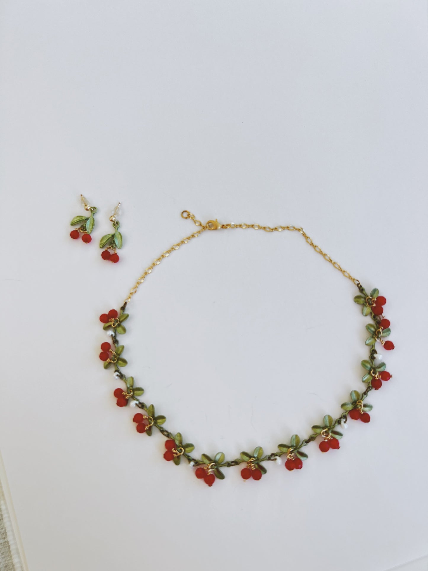 Cherry Me Earrings Gold Studs