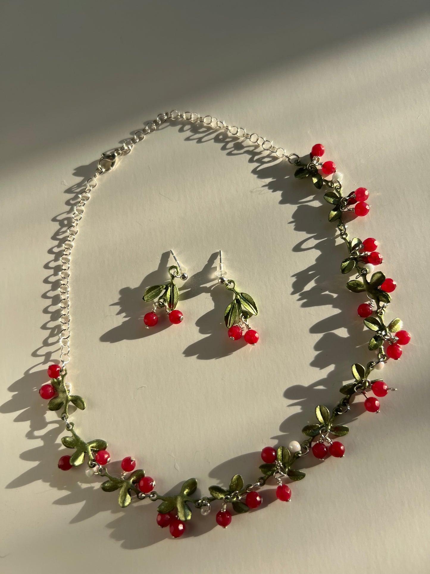 Cherry Me Earrings Silver Studs