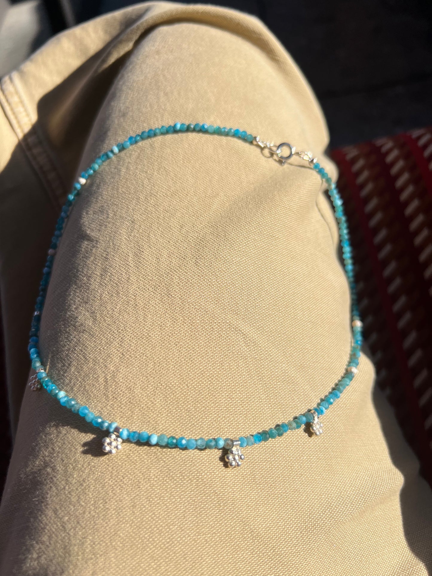 Vivid Blue Apatite Necklace